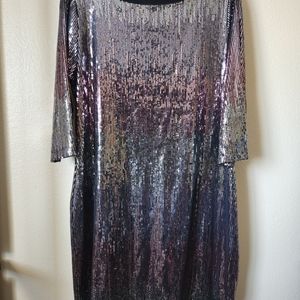 Karen Kane multi colored sequin dress